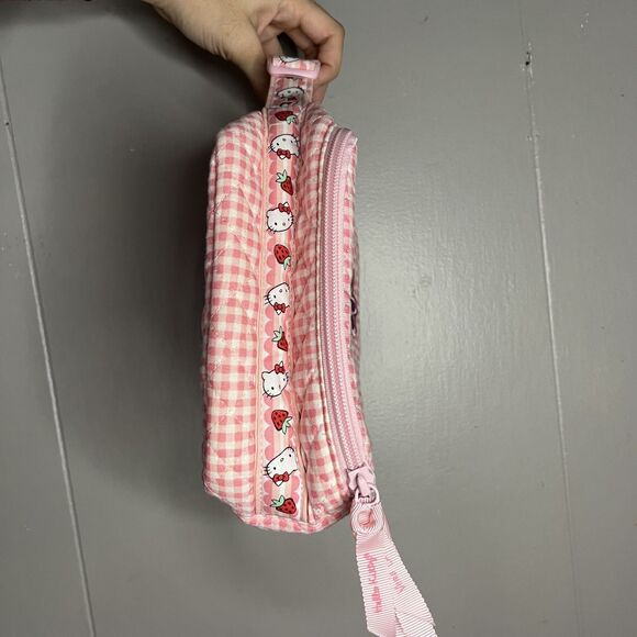 Vera Bradley Sanrio Hello Kitty Gingham Pink Lay Flat Lunch Bag Box New 2023 - Picture 5 of 6